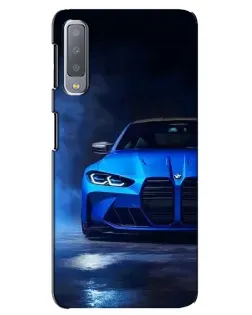 Чехол для Samsung Galaxy A7 2018 (A750) с картинкой «Голубая BMW M4» Чехол для Samsung Galaxy A7 2018 (A750) с картинкой «Голубая BMW M4»