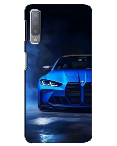Чехол для Samsung Galaxy A7 2018 (A750) с картинкой «Голубая BMW M4»