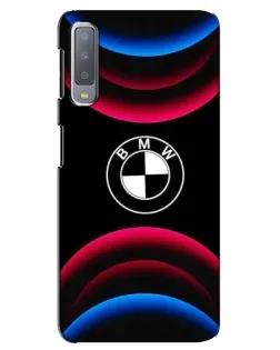 Чехол для Samsung Galaxy A7 2018 (A750) с картинкой «Логотип BMW и неоновые дуги» Чехол для Samsung Galaxy A7 2018 (A750) с картинкой «Логотип BMW и неоновые дуги»