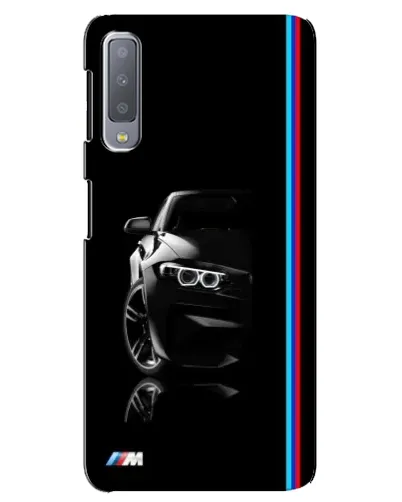 Чехол для Samsung Galaxy A7 2018 (A750) с картинкой «Силуэт BMW в темноте»