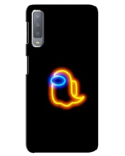 Чехол для Samsung Galaxy A7 2018 (A750) с картинкой «Among Us неоновое сияние»