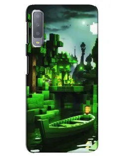 Чехол для Samsung Galaxy A7 2018 (A750) с картинкой «Minecraft лесной пейзаж»