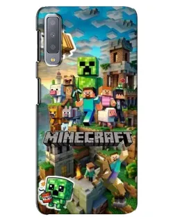 Чехол для Samsung Galaxy A7 2018 (A750) с картинкой «Замок Minecraft»