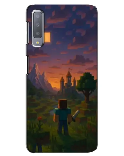 Чехол для Samsung Galaxy A7 2018 (A750) с картинкой «Стив у башни» Чехол для Samsung Galaxy A7 2018 (A750) с картинкой «Стив у башни»
