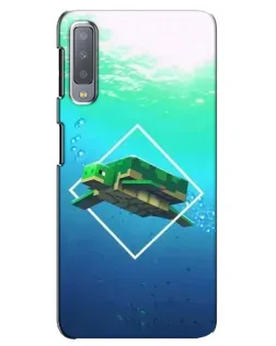Чехол для Samsung Galaxy A7 2018 (A750) с картинкой «Черепаха Minecraft»