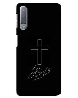 Чехол для Samsung Galaxy A7 2018 (A750) с картинкой «Графический крест Jesus»