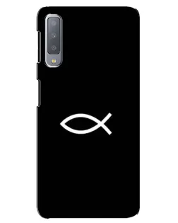 Чехол для Samsung Galaxy A7 2018 (A750) с картинкой «Символ рыбы Jesus»
