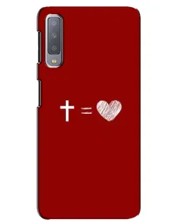 Чехол для Samsung Galaxy A7 2018 (A750) с картинкой «Уравнение любви»