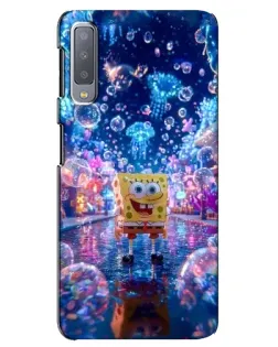 Чехол для Samsung Galaxy A7 2018 (A750) с картинкой «Неоновый океан»