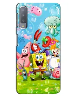 Чехол для Samsung Galaxy A7 2018 (A750) с картинкой «Губка Боб и друзья»