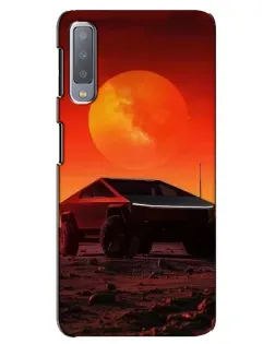 Чехол для Samsung Galaxy A7 2018 (A750) с картинкой «Cybertruck на Марсе»