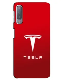 Чехол для Samsung Galaxy A7 2018 (A750) с картинкой «Tesla Red Classic»