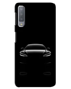 Чехол для Samsung Galaxy A7 2018 (A750) с картинкой «Силуэт Tesla Night»