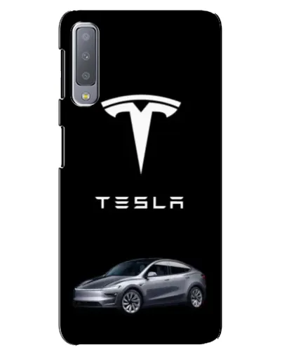 Чехол для Samsung Galaxy A7 2018 (A750) с картинкой «Tesla Model Y»