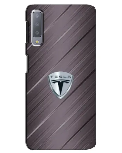 Чехол для Samsung Galaxy A7 2018 (A750) с картинкой «Металлическая текстура Tesla»
