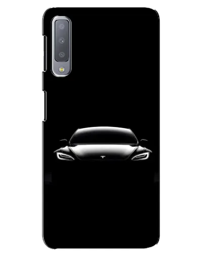 Чехол для Samsung Galaxy A7 2018 (A750) с картинкой «Фары Tesla Night»