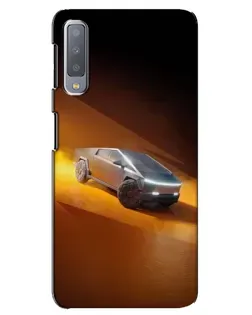 Чехол для Samsung Galaxy A7 2018 (A750) с картинкой «Cybertruck в пустыне»