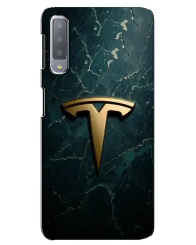 Чехол для Samsung Galaxy A7 2018 (A750) с картинкой «Мраморная Tesla Gold»