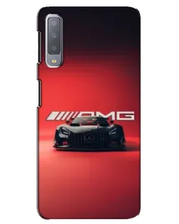 Чехол для Samsung Galaxy A7 2018 (A750) с картинкой «Mercedes AMG — красная линия»