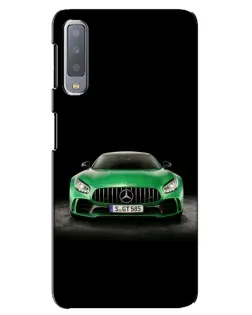 Чехол для Samsung Galaxy A7 2018 (A750) с картинкой «Mercedes — неоновый лого»