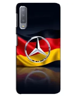 Чехол для Samsung Galaxy A7 2018 (A750) с картинкой «Mercedes — флаг Германии»