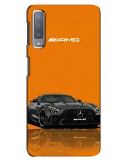 Чехол для Samsung Galaxy A7 2018 (A750) с картинкой «Оранжевый Mercedes AMG»