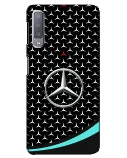 Чехол для Samsung Galaxy A7 2018 (A750) с картинкой «Mercedes — бирюзовый акцент»