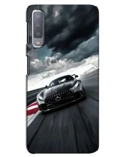 Чехол для Samsung Galaxy A7 2018 (A750) с картинкой «Гоночный Mercedes AMG»