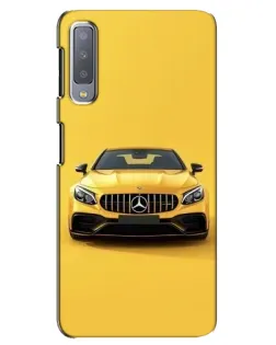 Чехол для Samsung Galaxy A7 2018 (A750) с картинкой «Желтый Mercedes GT»