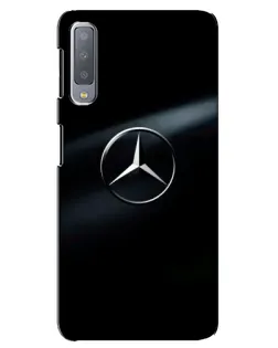 Чехол для Samsung Galaxy A7 2018 (A750) с картинкой «Mercedes на металле»