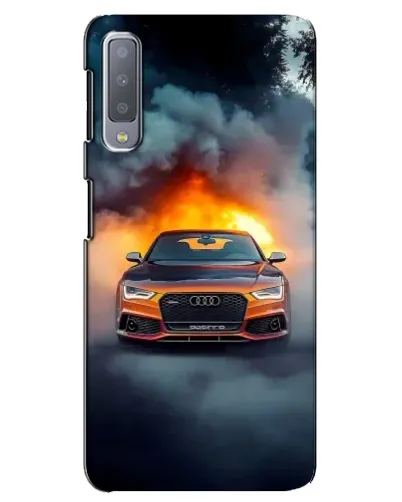 Чехол для Samsung Galaxy A7 2018 (A750) с картинкой «Audi в огненном дыму» Чехол для Samsung Galaxy A7 2018 (A750) с картинкой «Audi в огненном дыму»