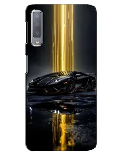 Чехол для Samsung Galaxy A7 2018 (A750) с картинкой «Ночной Lamborghini драйв»