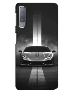 Чехол для Samsung Galaxy A7 2018 (A750) с картинкой «Lamborghini симметрия дорог»