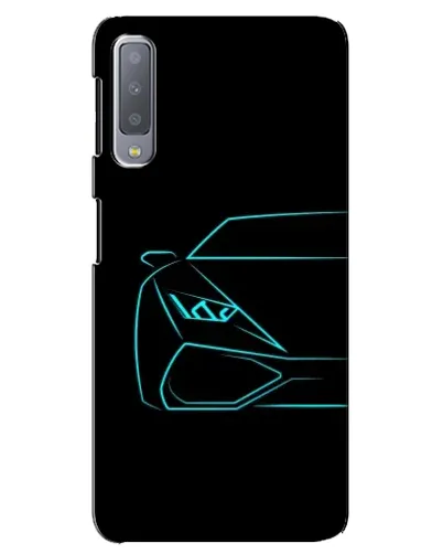 Чехол для Samsung Galaxy A7 2018 (A750) с картинкой «Голубой силуэт Lamborghini» Чехол для Samsung Galaxy A7 2018 (A750) с картинкой «Голубой силуэт Lamborghini»
