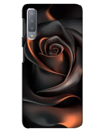 Чехол для Samsung Galaxy A7 2018 (A750) с картинкой «Шелковая черная роза»