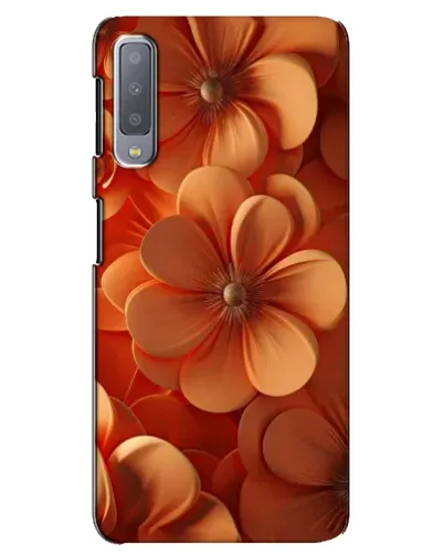 Чехол для Samsung Galaxy A7 2018 (A750) с картинкой «Оранжевый макро цветок»