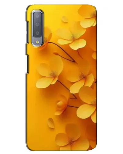 Чехол для Samsung Galaxy A7 2018 (A750) с картинкой «Золотые лепестки»