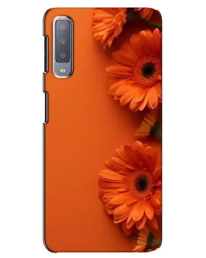 Чехол для Samsung Galaxy A7 2018 (A750) с картинкой «Оранжевые герберы»