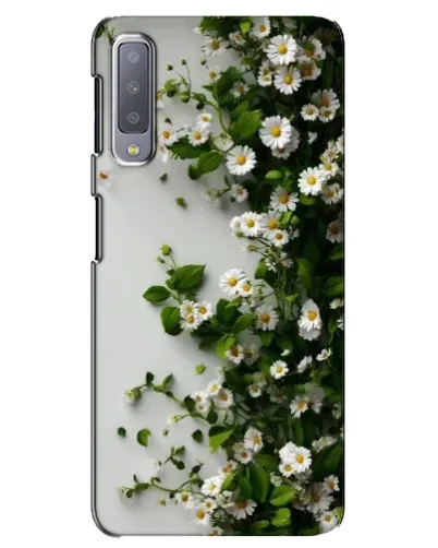 Чехол для Samsung Galaxy A7 2018 (A750) с картинкой «Ветка мелких белых цветов»
