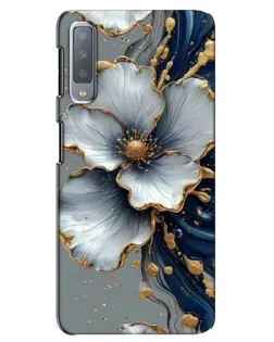 Чехол для Samsung Galaxy A7 2018 (A750) с картинкой «Белый цветок и золотой флюид» Чехол для Samsung Galaxy A7 2018 (A750) с картинкой «Белый цветок и золотой флюид»
