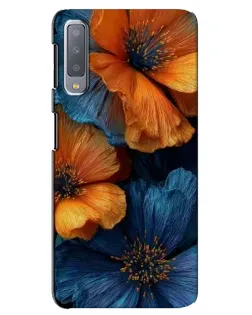 Чехол для Samsung Galaxy A7 2018 (A750) с картинкой «Яркая сине-оранжевая флора» Чехол для Samsung Galaxy A7 2018 (A750) с картинкой «Яркая сине-оранжевая флора»