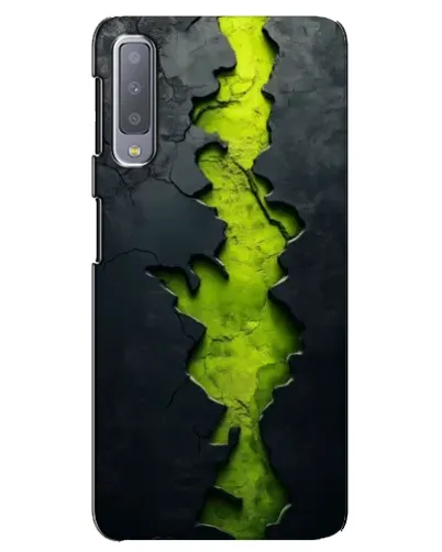 Чехол для Samsung Galaxy A7 2018 (A750) с картинкой «Салатовый разлом скалы»