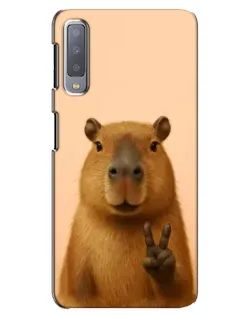 Чехол для Samsung Galaxy A7 2018 (A750) с картинкой «Капибара виктория» Чехол для Samsung Galaxy A7 2018 (A750) с картинкой «Капибара виктория»