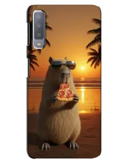 Чехол для Samsung Galaxy A7 2018 (A750) с картинкой «Капибара с пиццей» Чехол для Samsung Galaxy A7 2018 (A750) с картинкой «Капибара с пиццей»