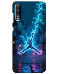 Чехол для Samsung Galaxy A70 2019 (A705F) с картинкой «Jordan Gold Jumpman»