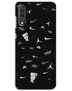 Чехол для Samsung Galaxy A70 2019 (A705F) с картинкой «Nike Black Pattern» Чехол для Samsung Galaxy A70 2019 (A705F) с картинкой «Nike Black Pattern»