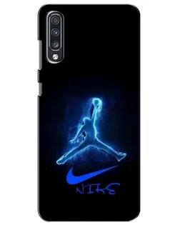 Чехол для Samsung Galaxy A70 2019 (A705F) с картинкой «Jordan Neon Blue» Чехол для Samsung Galaxy A70 2019 (A705F) с картинкой «Jordan Neon Blue»