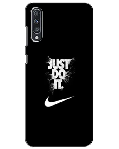 Чехол для Samsung Galaxy A70 2019 (A705F) с картинкой «Текстовый принт Nike»