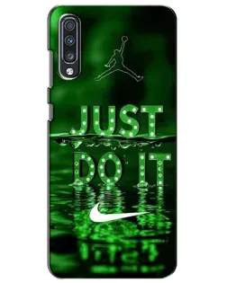Чехол для Samsung Galaxy A70 2019 (A705F) с картинкой «Зеленый неоновый Nike» Чехол для Samsung Galaxy A70 2019 (A705F) с картинкой «Зеленый неоновый Nike»