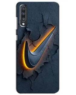 Чехол для Samsung Galaxy A70 2019 (A705F) с картинкой «Объемный логотип Найк» Чехол для Samsung Galaxy A70 2019 (A705F) с картинкой «Объемный логотип Найк»
